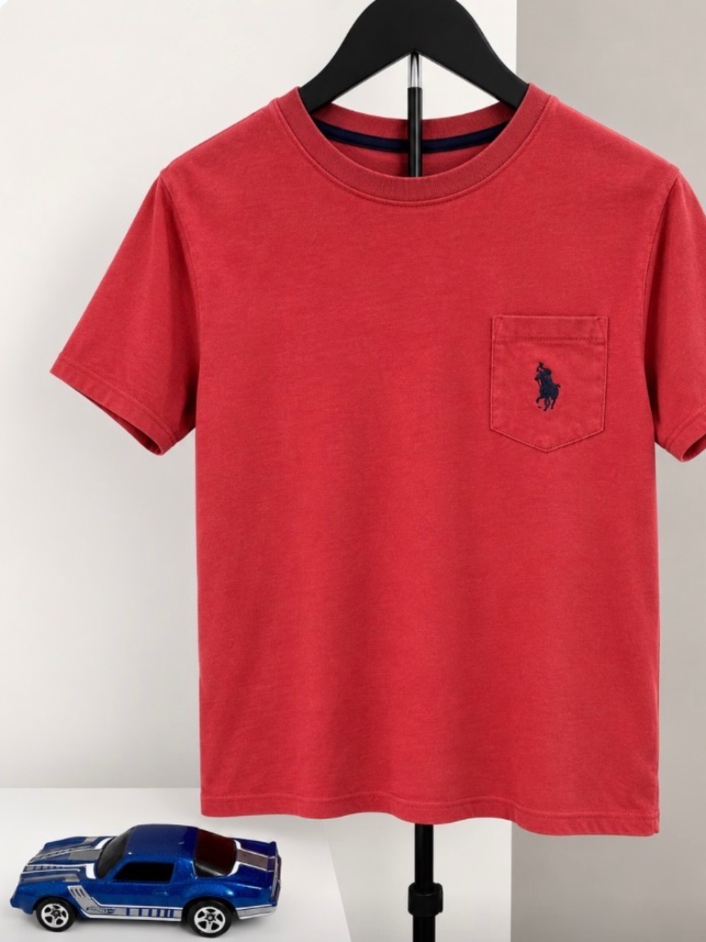 U.S. Polo Assn. Boys Pocket T-Shirt – Size Large (10-12) – Red